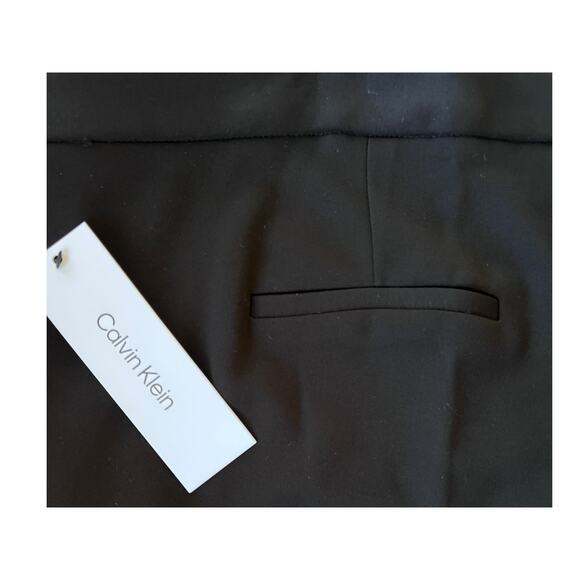 Calvin Klein Flat Front Ponte Ankle Dress Pants | Plus 24W, Black NEW! - Picture 13 of 16